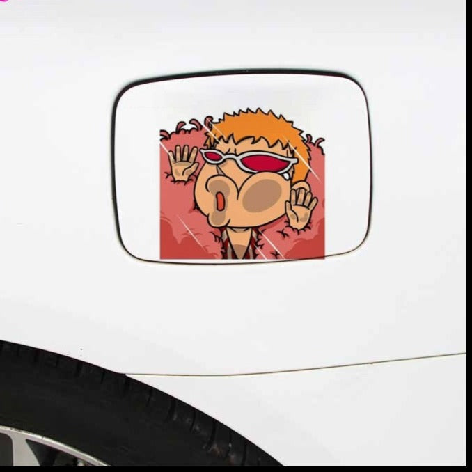 One Piece 'Donquixote Doflamingo | Pressed Face' Vinyl Car Sticker