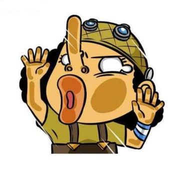 One Piece 'Usopp | Pressed Face' Vinyl Car Sticker