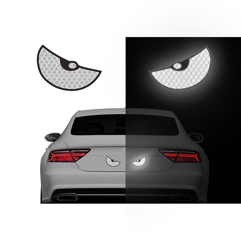 Cool 'Monster Eyes | Half Round' Vinyl Car Sticker