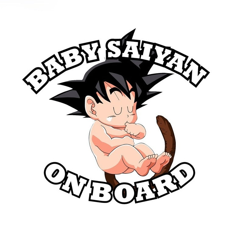 Dragon Ball Z 'Son Goku | Thumb Sucking | Baby Saiyan On Board' Vinyl Car Sticker