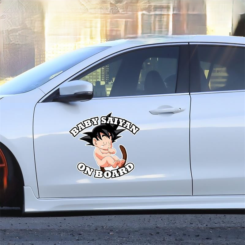 Dragon Ball Z 'Son Goku | Thumb Sucking | Baby Saiyan On Board' Vinyl Car Sticker