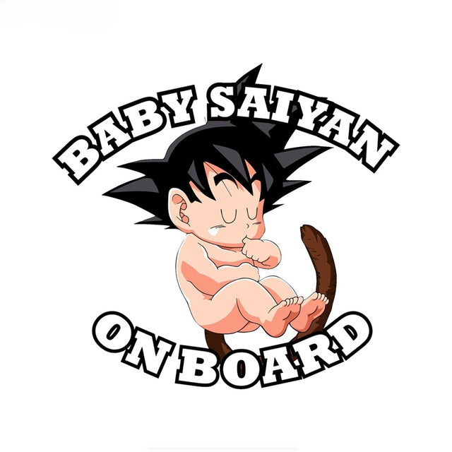 Dragon Ball Z 'Son Goku | Thumb Sucking | Baby Saiyan On Board' Vinyl Car Sticker