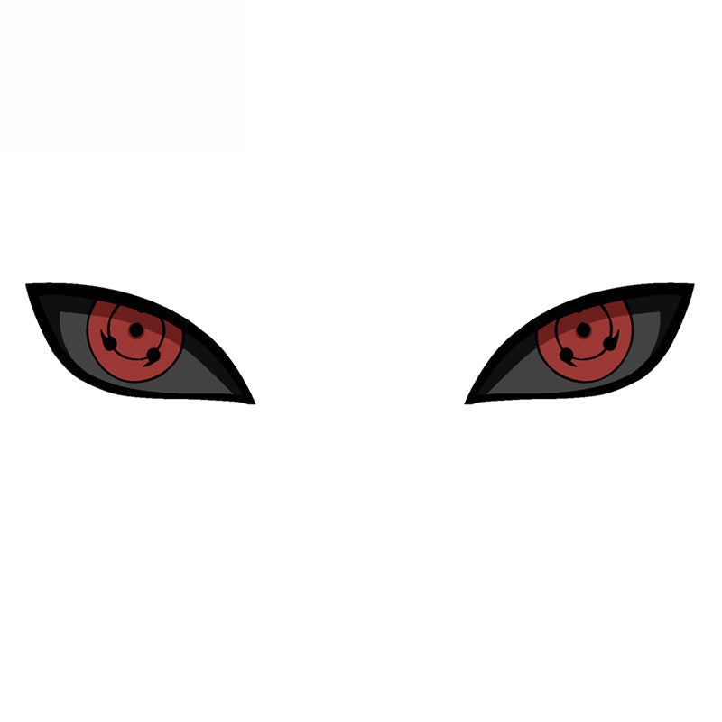 Naruto 'Triple Tomoe Sharingan Eyes' Vinyl Car Peeker Sticker