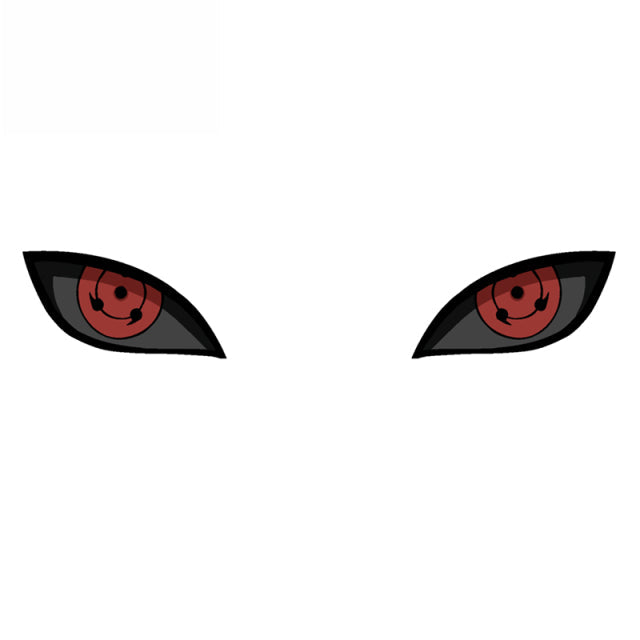 Naruto 'Triple Tomoe Sharingan Eyes' Vinyl Car Peeker Sticker