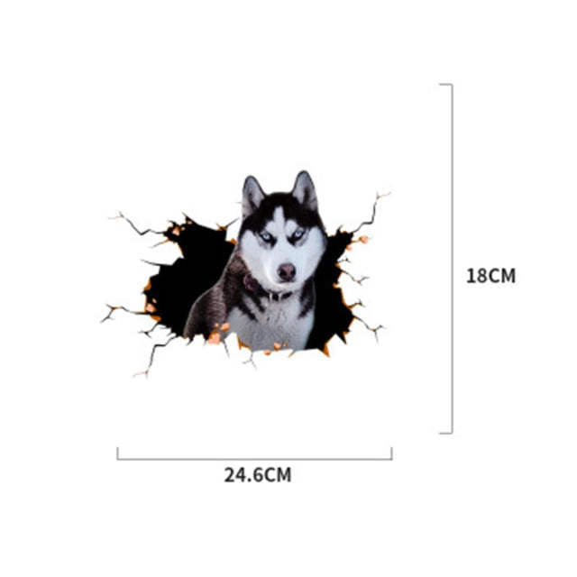 Siberian Husky 'Angry' Car Window Vinyl Sticker