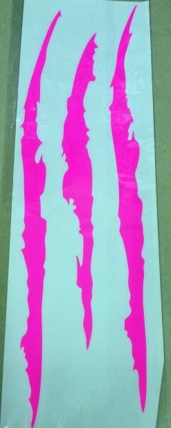 Cool 'Monster Claw Scratch | Pink' Vinyl Car Sticker