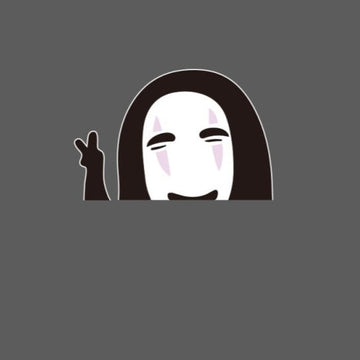 Spirited Away 'No-Face | Peace' Vinyl Car Peeker Sticker