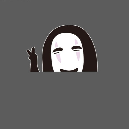 Spirited Away 'No-Face | Peace' Vinyl Car Peeker Sticker