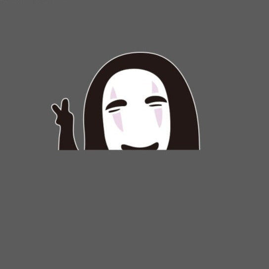Spirited Away 'No-Face | Peace' Vinyl Car Peeker Sticker