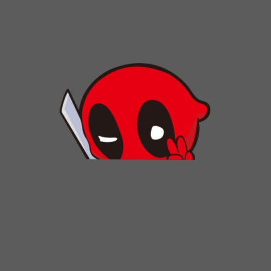 Deadpool 'Comic | Peace' Vinyl Car Peeker Sticker