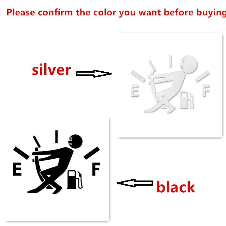 Funny Fuel Tank 'E | F' Vinyl Car Sticker