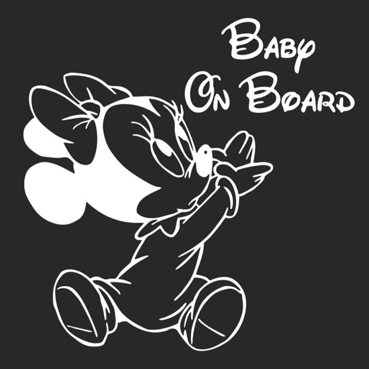 Mickey Mouse Clubhouse 'Minnie | Baby On Board | 2.0' Vinyl Car Sticker