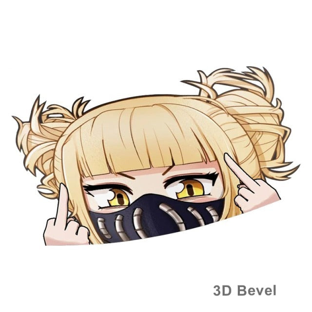 My Hero Academia 'Himiko | F U | Mask' Vinyl Car Peeker Sticker