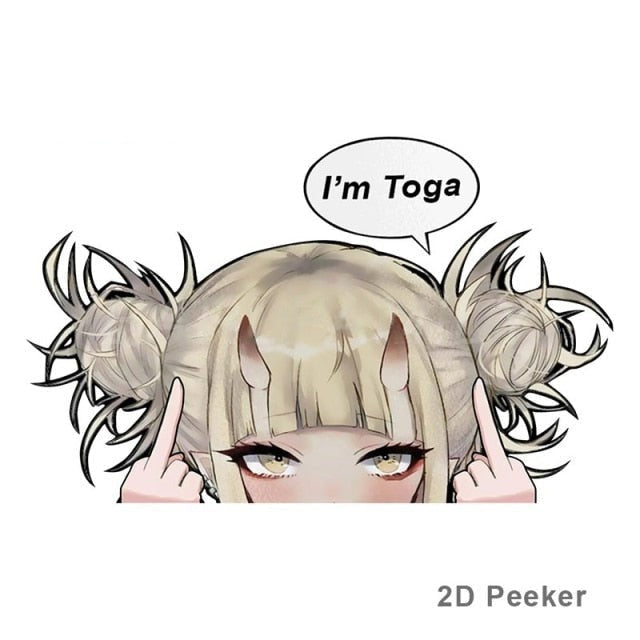 My Hero Academia 'Himiko | F U | I'm Toga!' Vinyl Car Peeker Sticker
