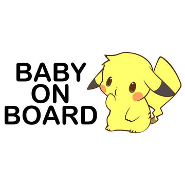 Pokemon 'Sad Pikachu | Baby On Board' Vinyl Car Sticker
