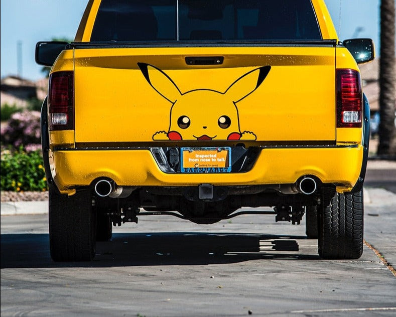 Pokémon 'Pikachu | Happy' Vinyl Car Peeker Sticker
