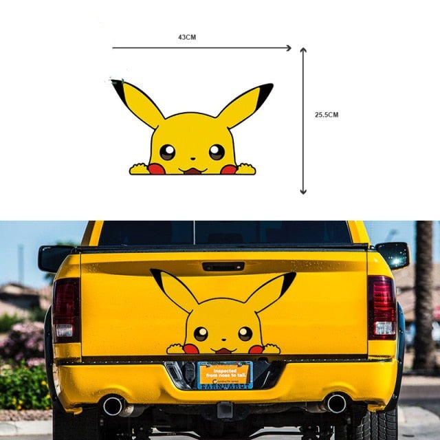 Pokémon 'Pikachu | Happy' Vinyl Car Peeker Sticker