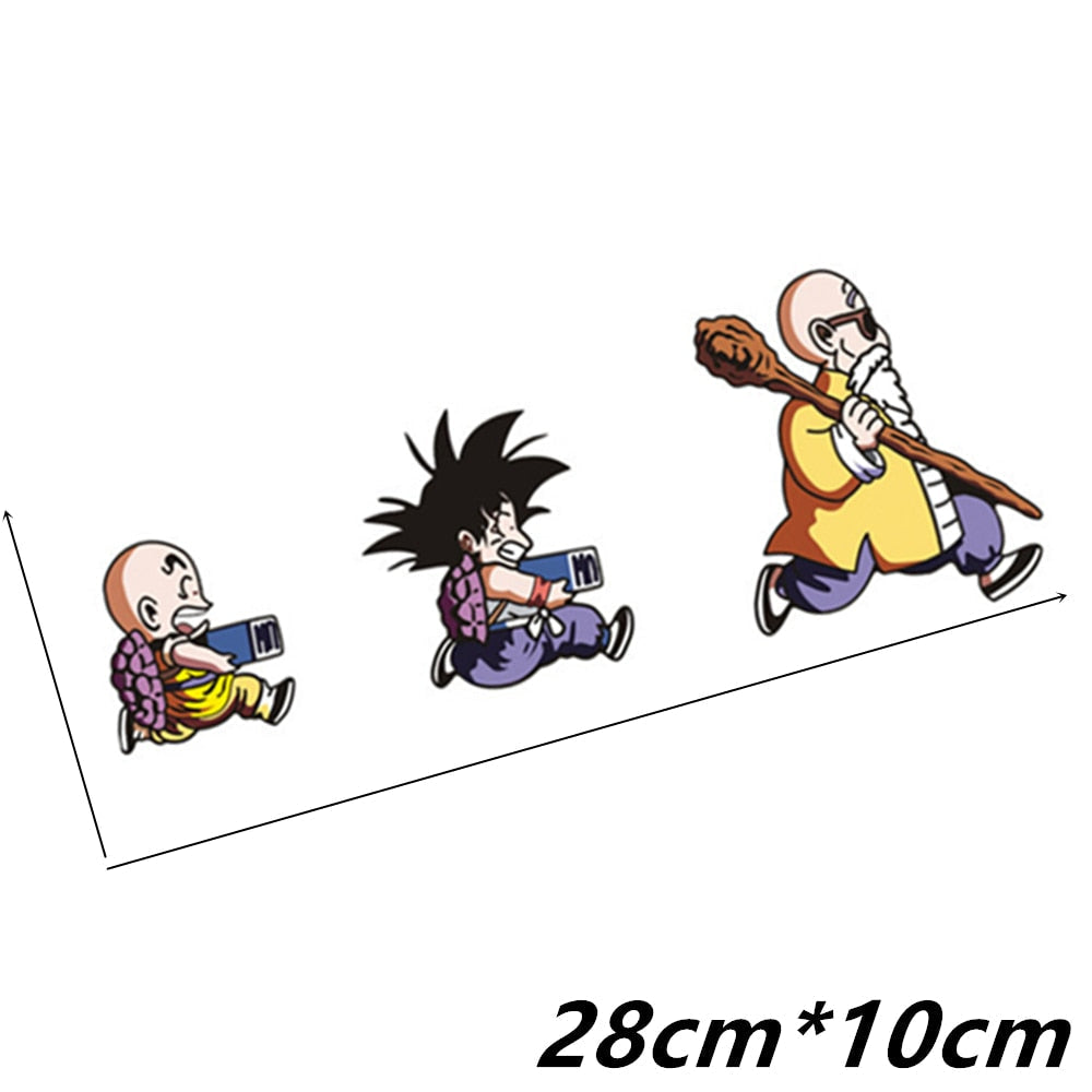 Dragon Ball Z 'Krillin | Son Goku | Master Roshi  | Moving Out | Right' Vinyl Car Sticker