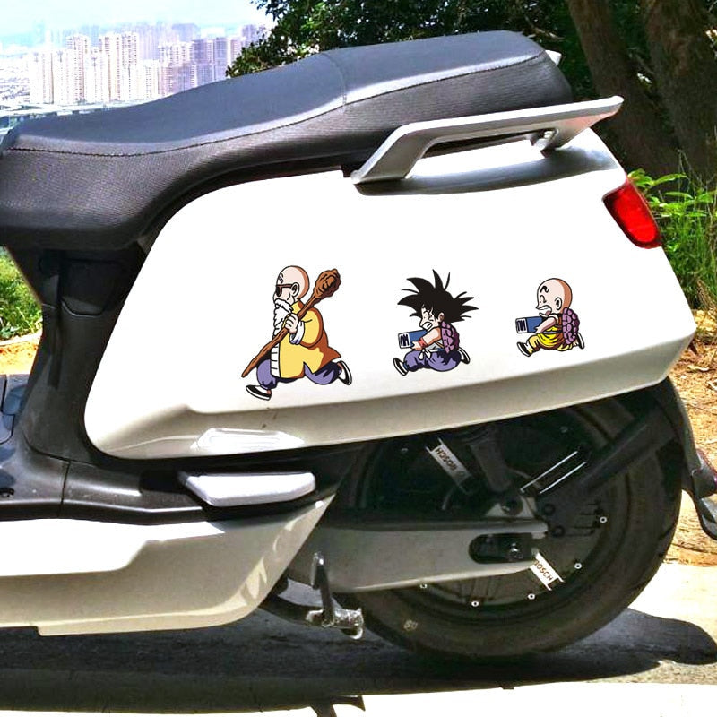 Dragon Ball Z 'Krillin | Son Goku | Master Roshi  | Moving Out | Left' Vinyl Car Sticker