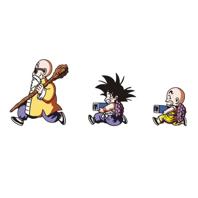 Dragon Ball Z 'Krillin | Son Goku | Master Roshi  | Moving Out | Left' Vinyl Car Sticker