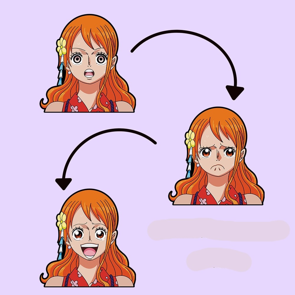 One Piece 'Nami' Vinyl Car 3D Motion Sticker