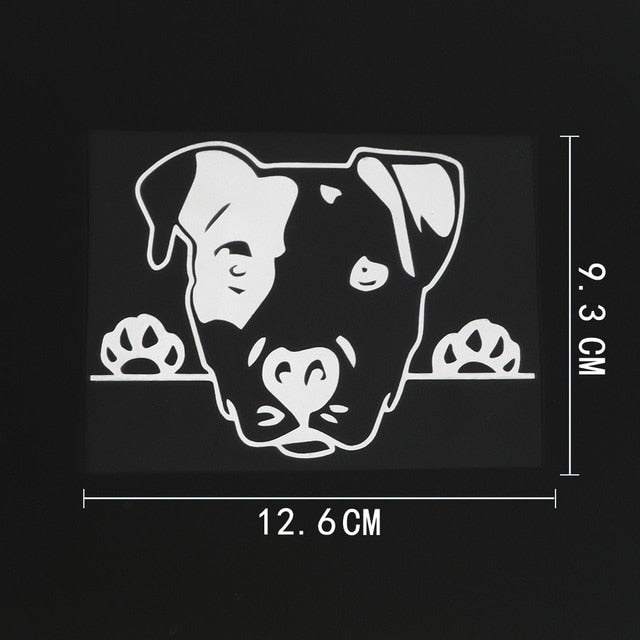 Pit Bull Vinyl Car Peeker Sticker