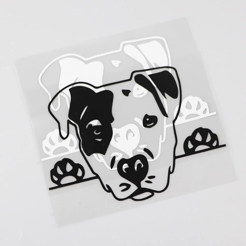 Pit Bull Vinyl Car Peeker Sticker