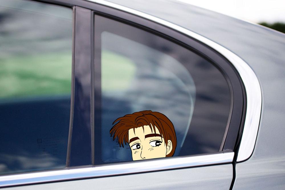 Initial D 'Tak' Vinyl Car Peeker Sticker