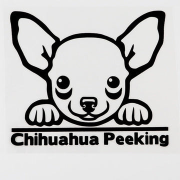Chihuahua 'Chihuahua Peeking' Vinyl Decal Car Sticker