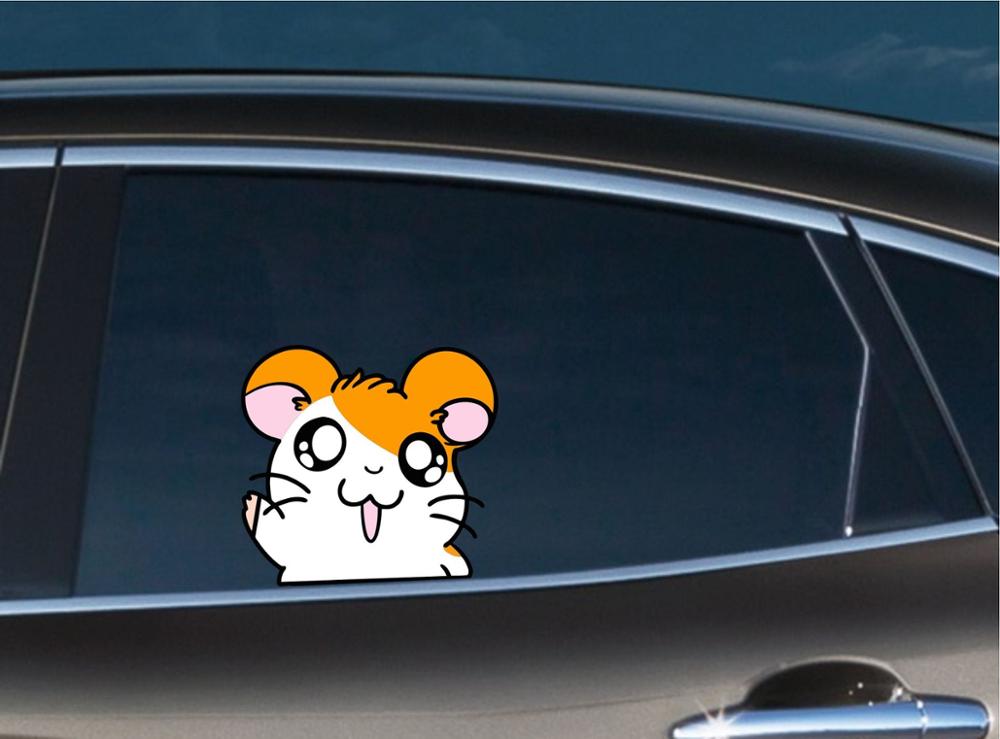 Hamtaro 'Hamtaro Waving' Vinyl Car Peeker Sticker