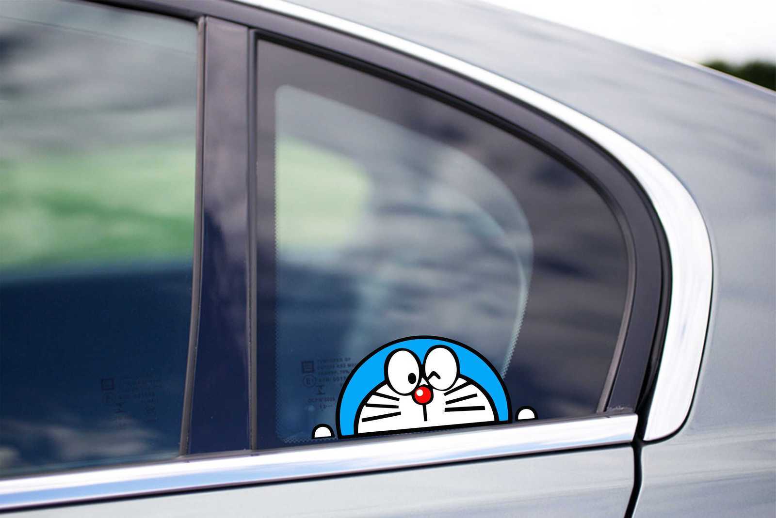Doraemon 'Winking' Vinyl Car Peeker Sticker