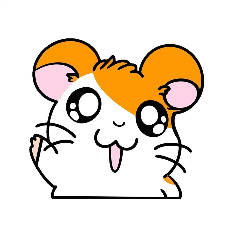 Hamtaro 'Hamtaro Waving' Vinyl Car Peeker Sticker