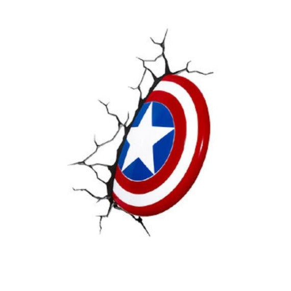 Captain America 'Half Shield' Car Window Vinyl Sticker