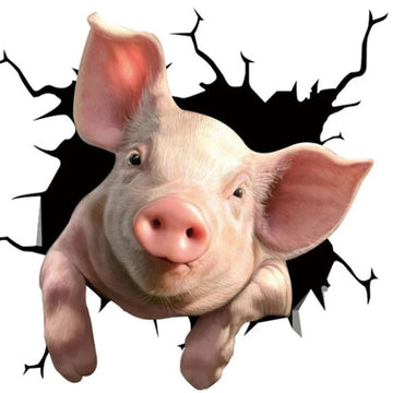 Chubby Pig Car Window Vinyl Sticker