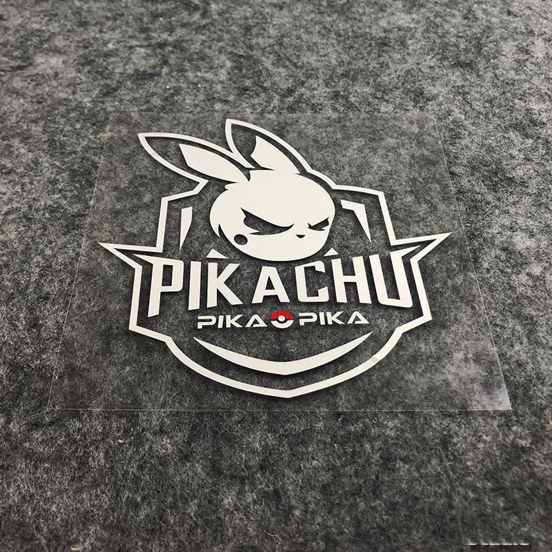 Pokémon 'Pikachu Pika Pika | White' Vinyl Car Sticker