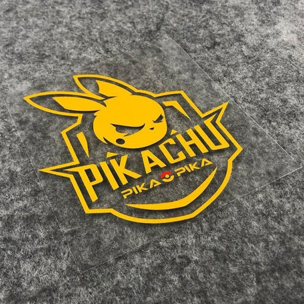 Pokémon 'Pikachu Pika Pika | Yellow' Vinyl Car Sticker