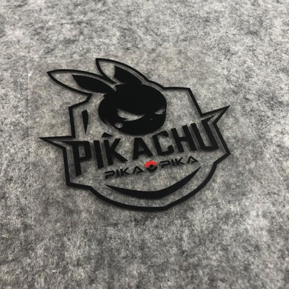 Pokémon 'Pikachu Pika Pika | Black' Vinyl Car Sticker