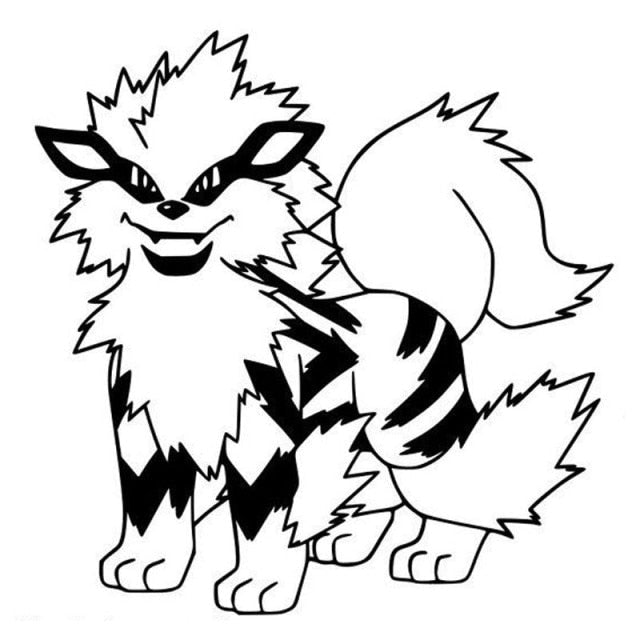 Pokémon 'Arcanine | Standing | Black' Car Sticker