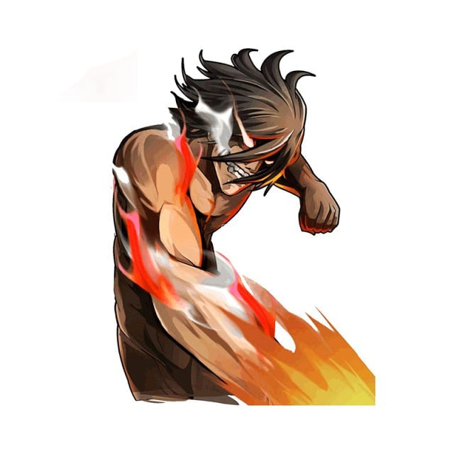 Attack on Titan 'Eren Yeager | Blazing Fire' Vinyl Car Sticker