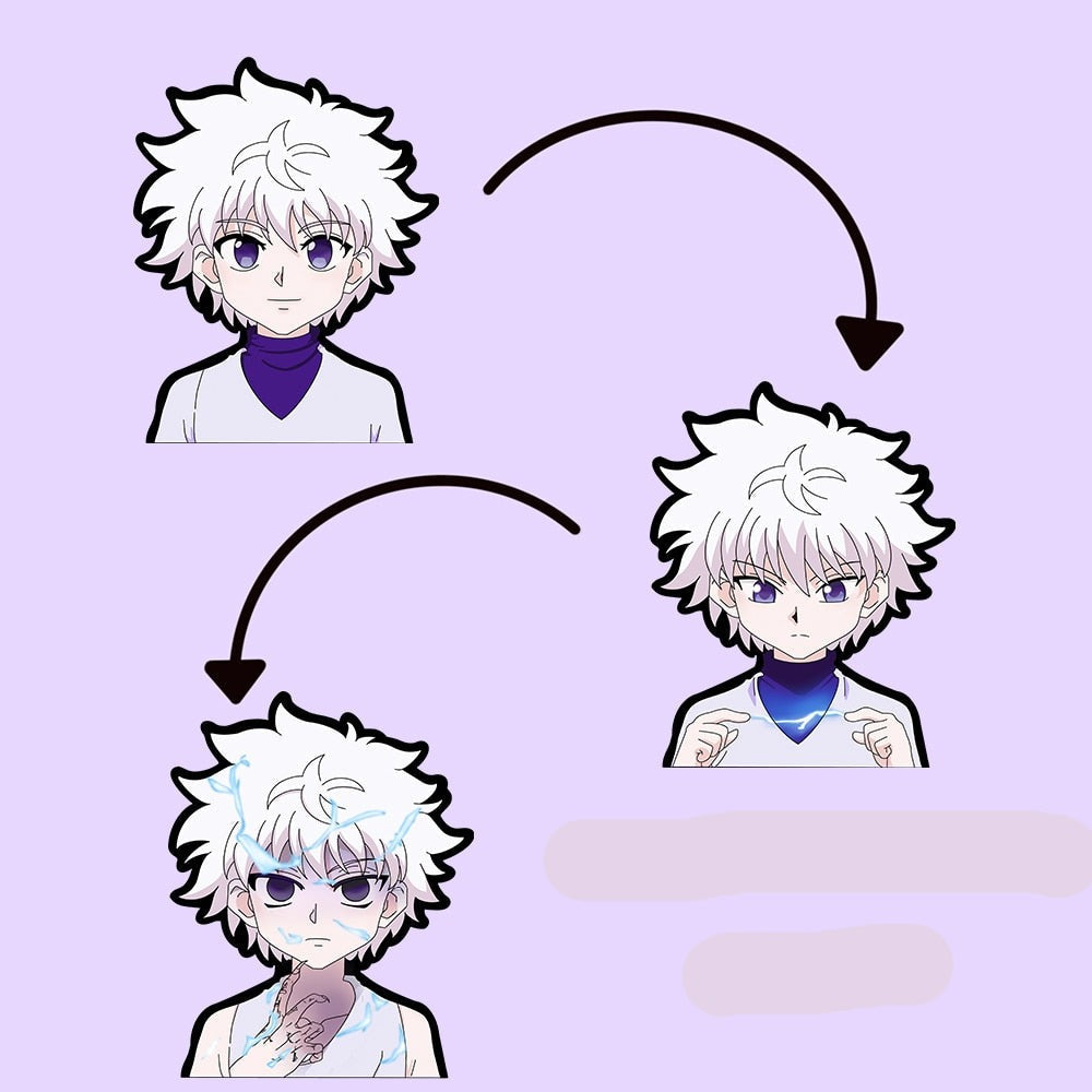 Hunter x Hunter 'Killua Zoldyck' Vinyl Car 3D Motion Sticker