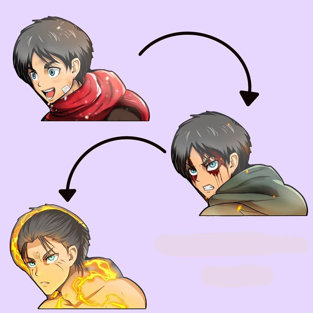 Attack on Titan 'Eren Yeager' Vinyl Car 3D Motion Sticker