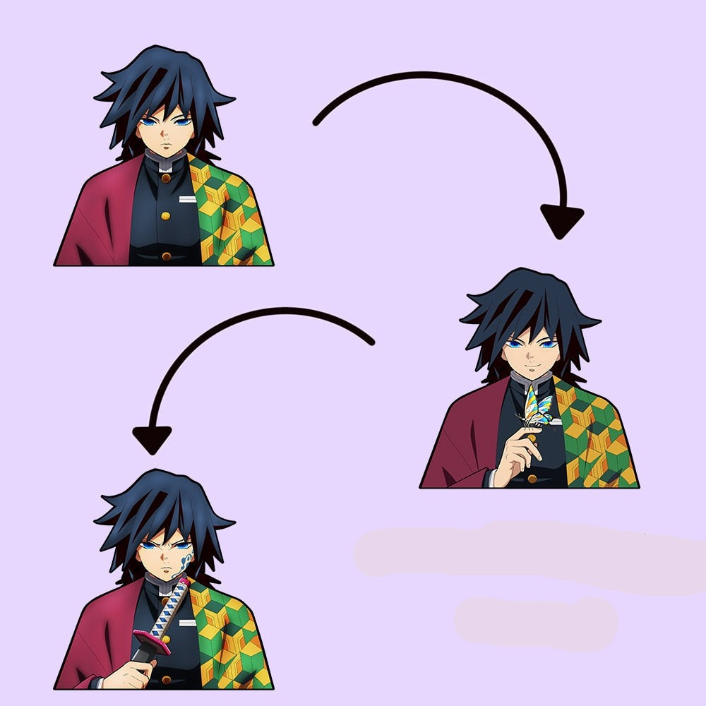 Demon Slayer 'Giyu Tomioka' Vinyl Car 3D Motion Sticker