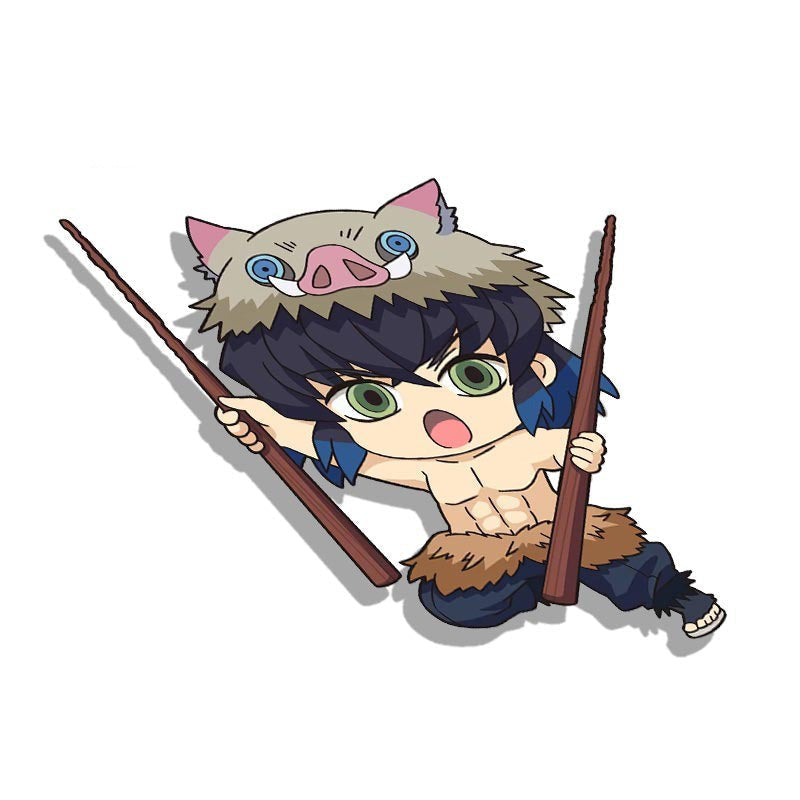 Demon Slayer 'Inosuke | Chopsticks' Vinyl Car Sticker