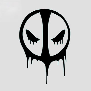 Deadpool 'Bleeding Logo | Black' Vinyl Car Sticker