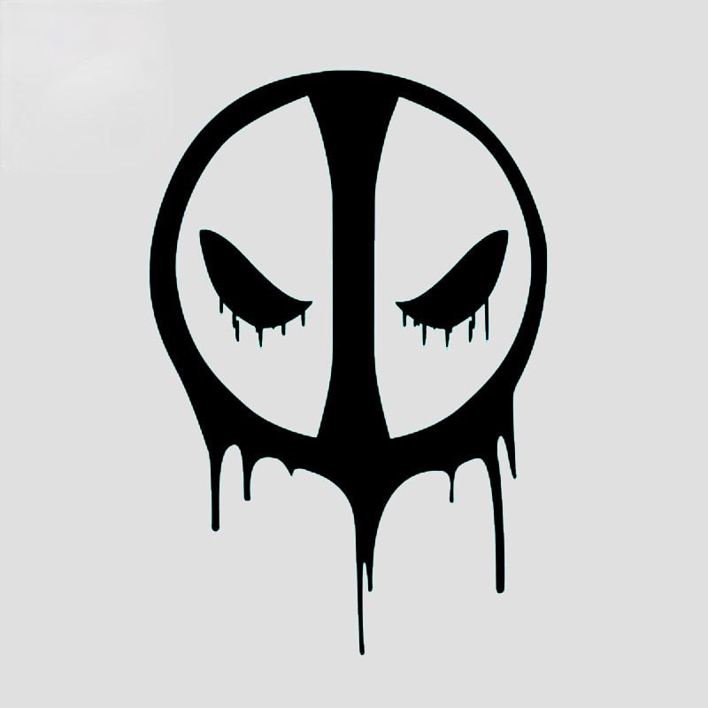 Deadpool 'Bleeding Logo | Black' Vinyl Car Sticker