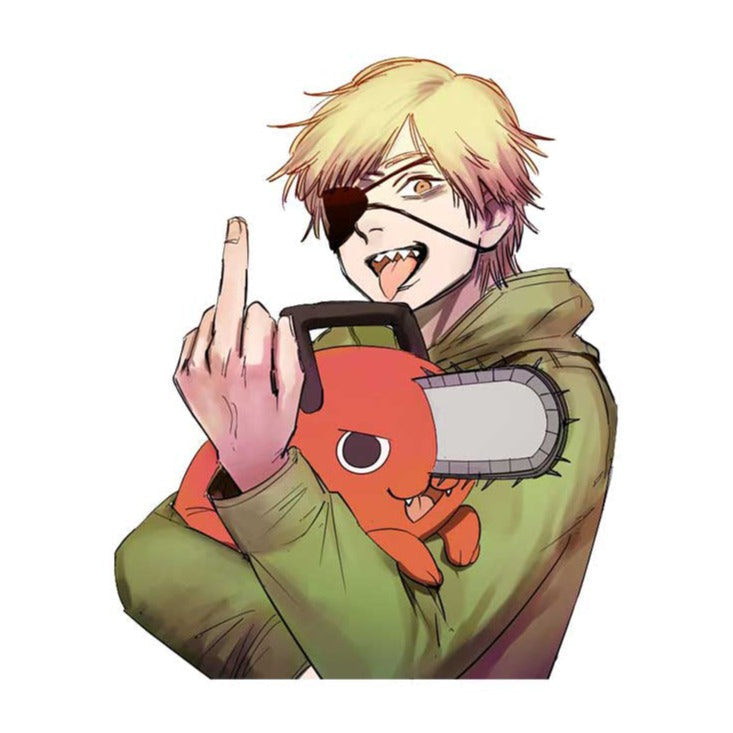 Chainsaw Man 'Denji | F U' Vinyl Car Sticker