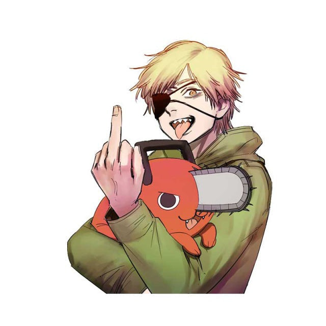 Chainsaw Man 'Denji | F U' Vinyl Car Sticker