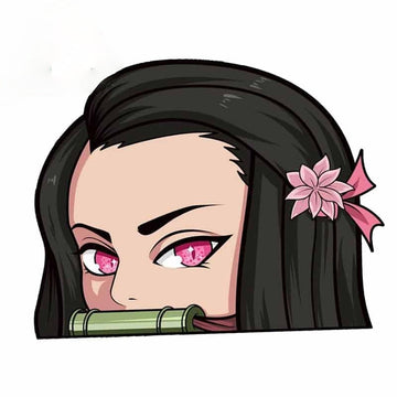 Demon Slayer 'Nezuko Kamado | Bamboo Muzzle' Vinyl Car Peeker Sticker