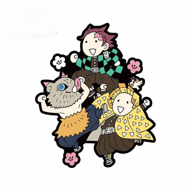 Demon Slayer 'Inosuke-Tanjiro-Zenitsu | The Happy Trio' Vinyl Car Sticker
