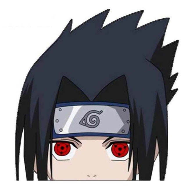 Naruto 'Sasuke Uchiha | Triple Tomoe Sharingan Eyes' Vinyl Car Peeker Sticker